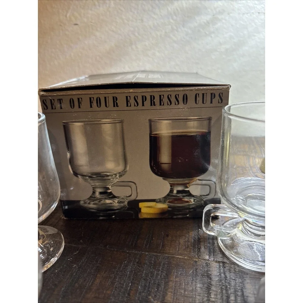 Dansk Glass Espresso‎ Cups - Original Box - Made In Belgium